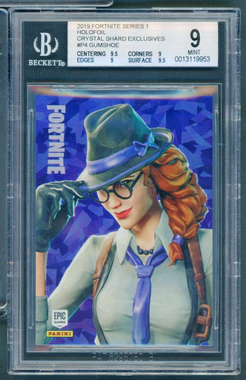 Gumshoe Card 2019 Fortnite Series 1 Holofoil Crystal Shard Exclusives #P4 BGS 9 Image 1