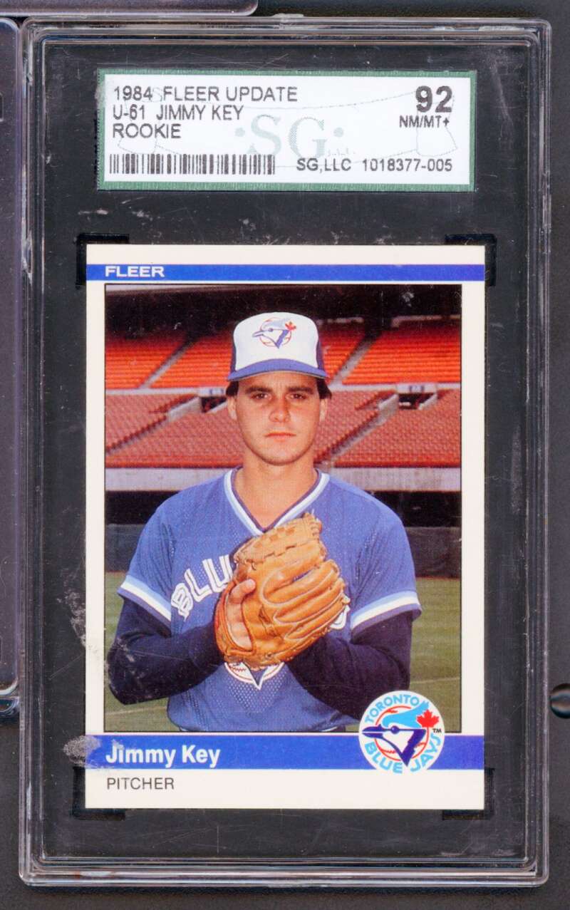 Jimmy Key Rookie Card 1984 Fleer Update U-61 SGC 8.5 Image 1