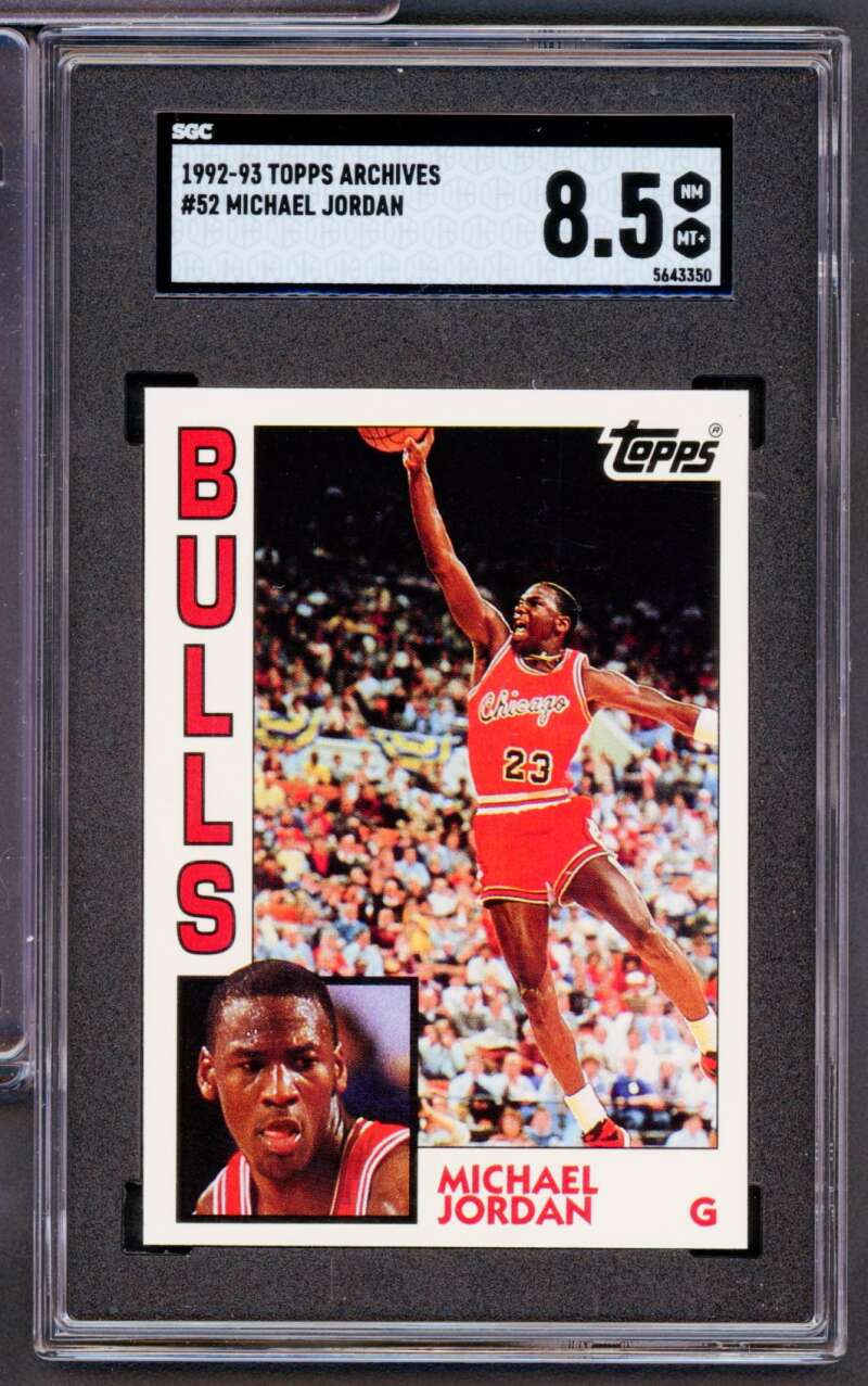 Michael Jordan Card 1992-93 Topps Archives #52 SGC 8.5 Image 1