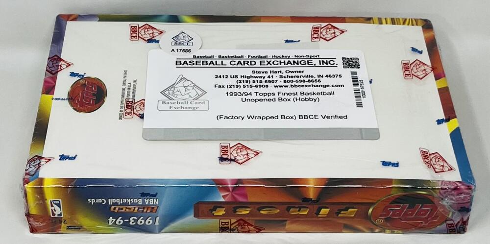 1993-94 Topps Finest Basketball Hobby Box BBCE Image 3