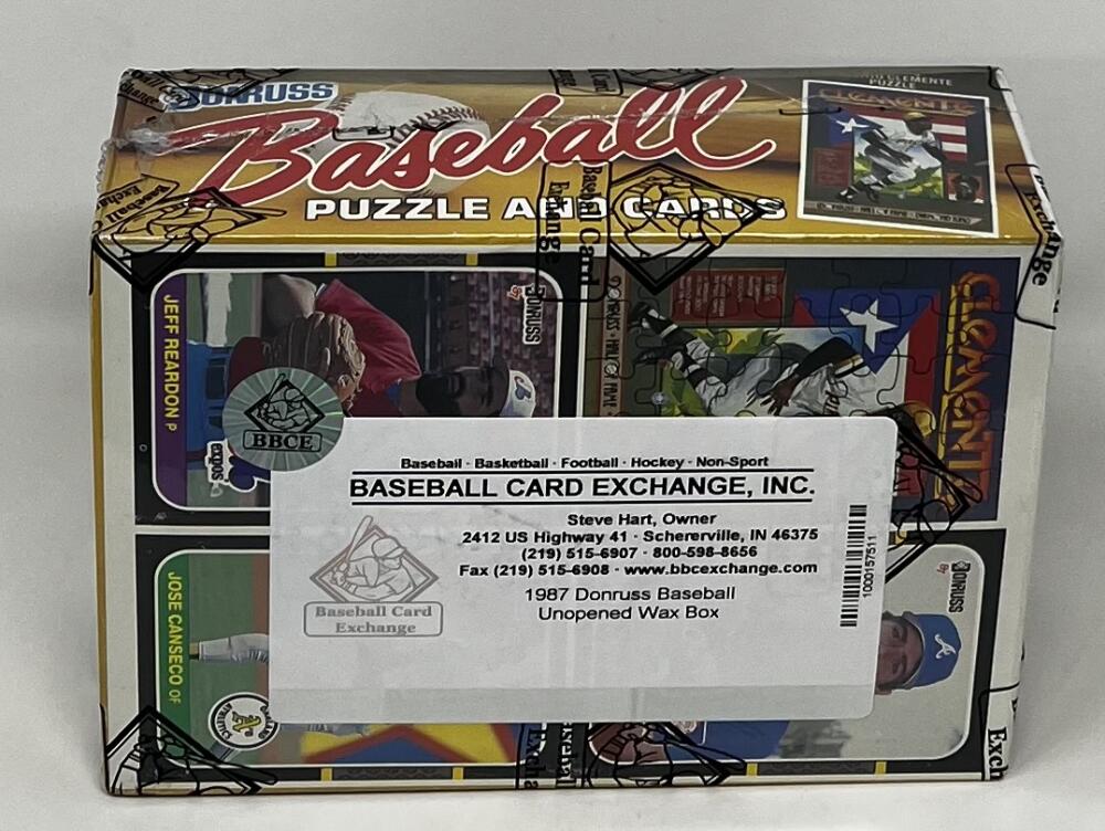 1987 Donruss Baseball Maddux Bonds McGwire Rookie Year Wax Box BBCE Image 3