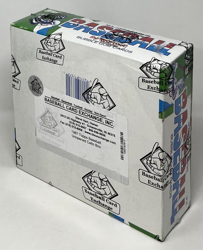 1987 Topps Baseball Jumbo Cello Pack Box BBCE Image 3