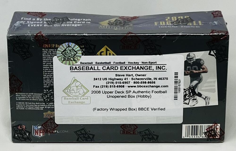 2008 SP Authentic Football Hobby Box  BBCE Image 3