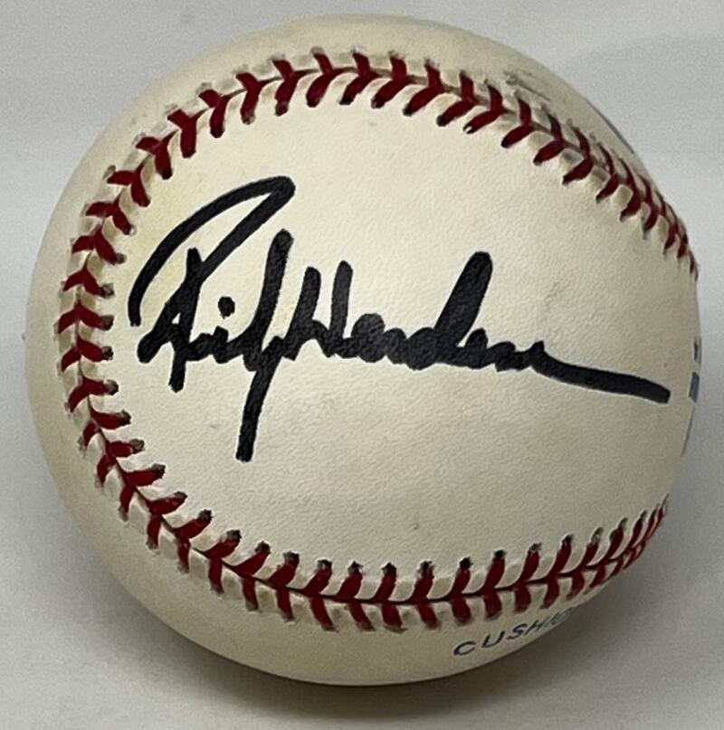 Rickey Henderson Autograph Signed Baseball  JSA Authentic  Image 1