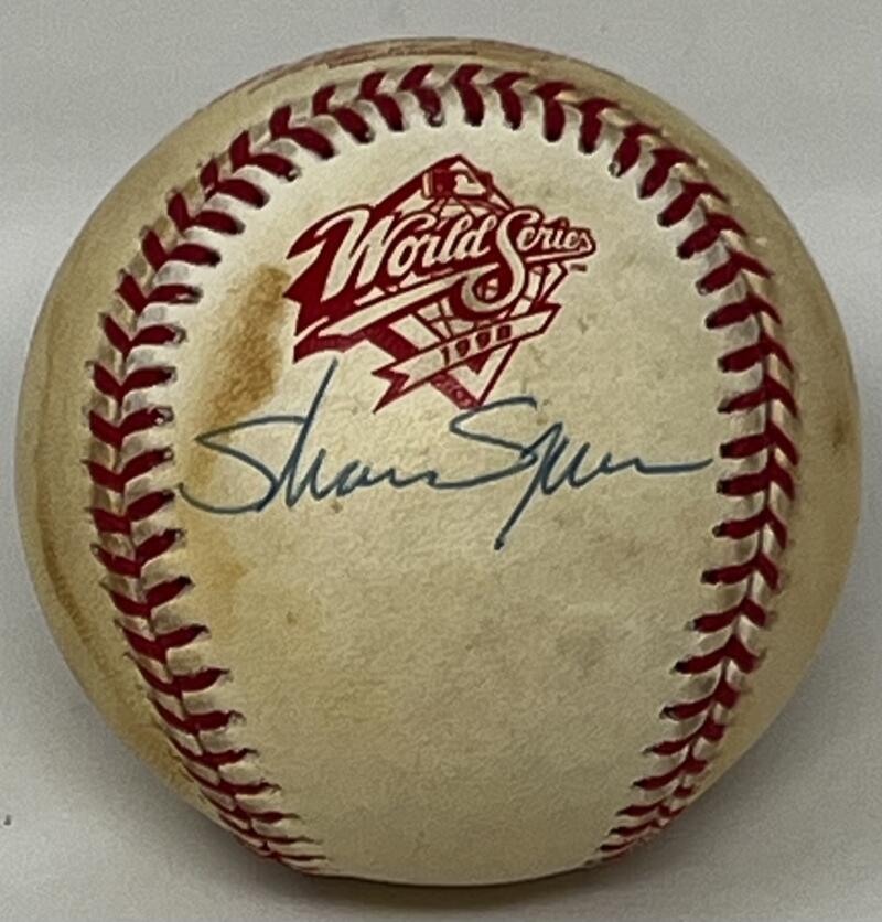 Shane Spencer Autograph Signed 1998 Word Series Baseball  JSA Authentic  Image 1