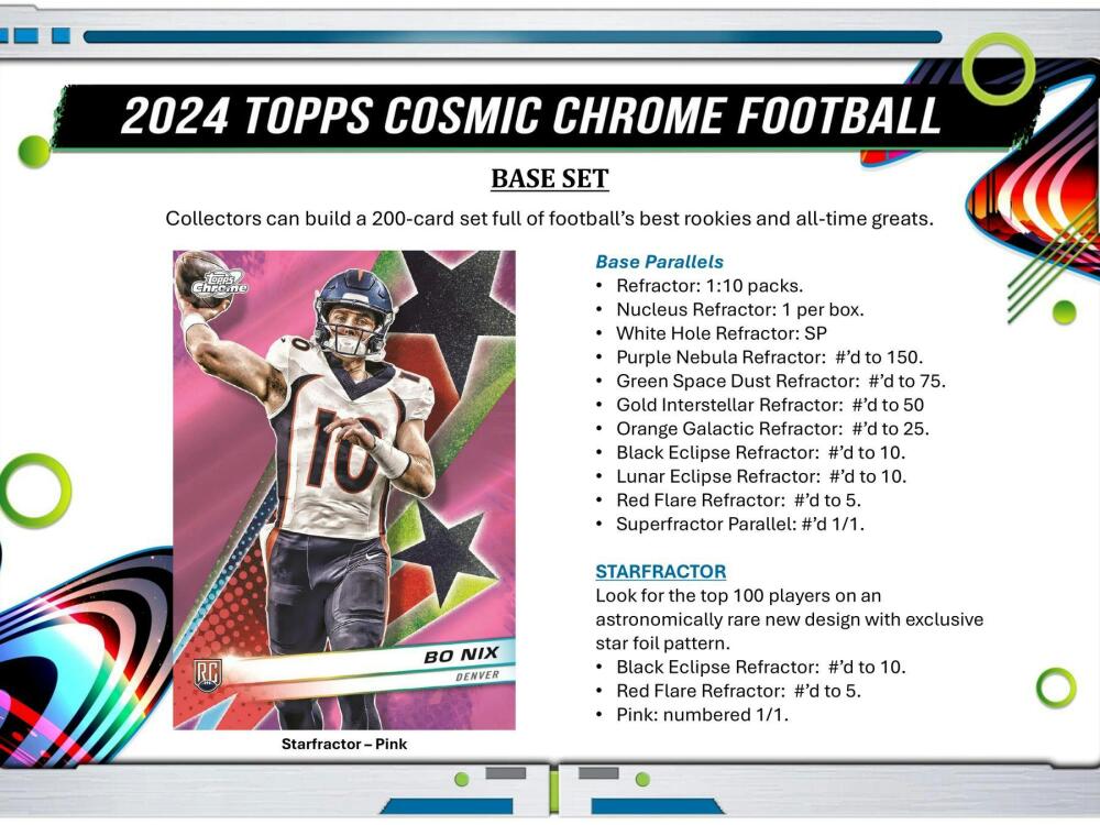 2024 Topps Cosmic Chrome Football Hobby Box Image 4
