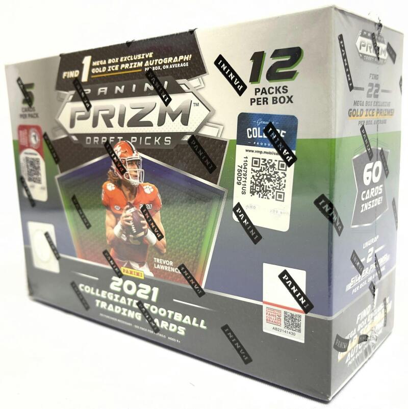 2021 Panini Prizm Draft Picks Football Mega Box (Gold Ice Prizms!) Image 2