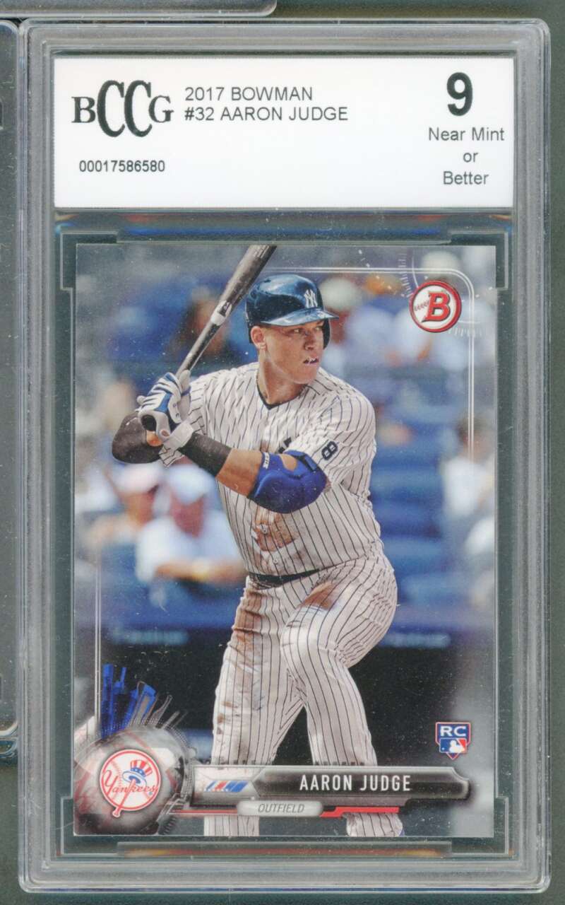 Aaron Judge Rookie Card 2017 Bowman #32 BGS BCCG 9 Image 1