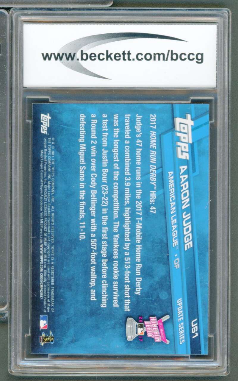 Aaron Judge Rookie Card 2017 Topps Update #US1 BGS BCCG 9 Image 2