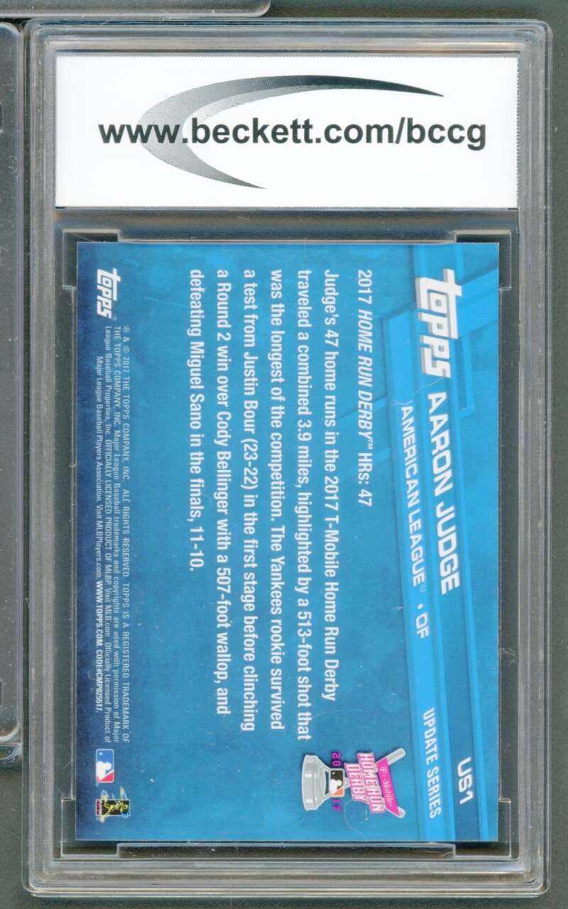 Aaron Judge Rookie Card 2017 Topps Update #US1 BGS BCCG 10 Image 2