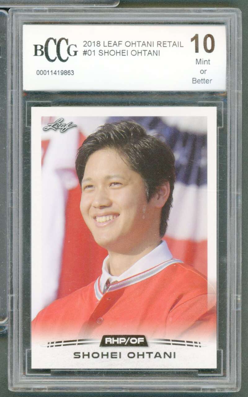 Shohei Ohtani Rookie Card 2018 Leaf #01 BGS BCCG 10 Image 1