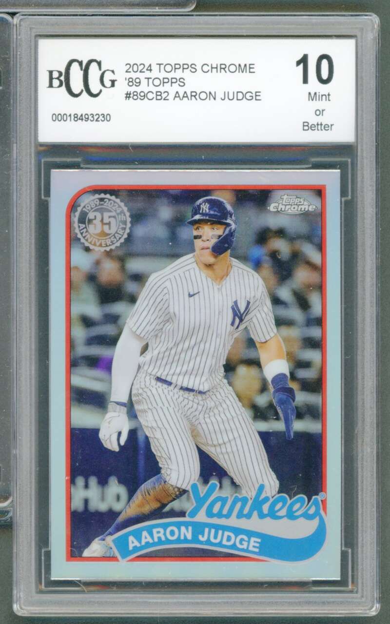 Aaron Judge Card 2024 Topps Chrome '89 Topps #89CB2 BGS BCCG 10 Image 1