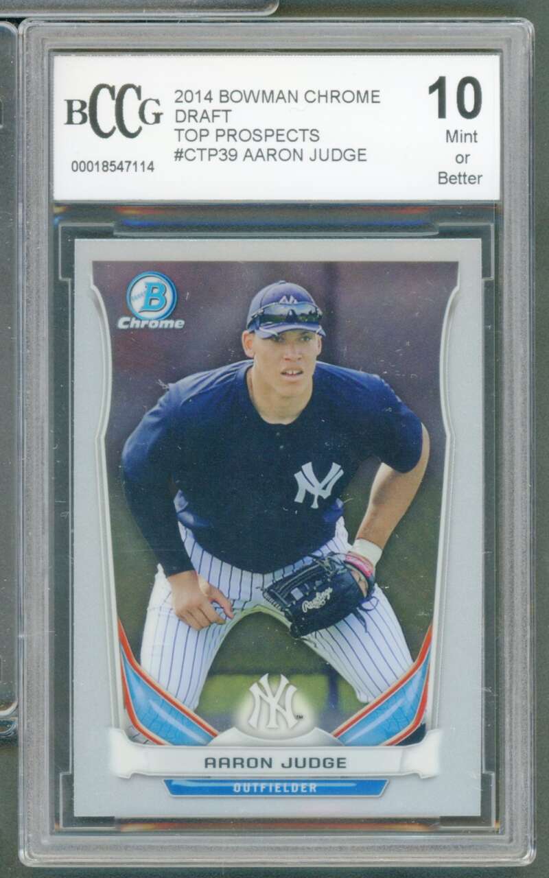 Aaron Judge Rookie 2014 Bowman Chrome Draft Top Prospects #Ctp39 BGS BCCG 10 Image 1