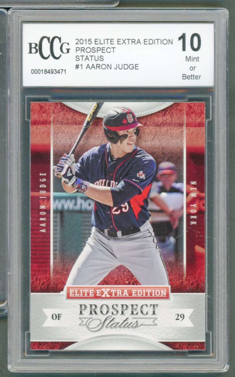 Aaron Judge Rookie Card 2015 Elite Extra Edition #1 BGS BCCG 10 Image 1