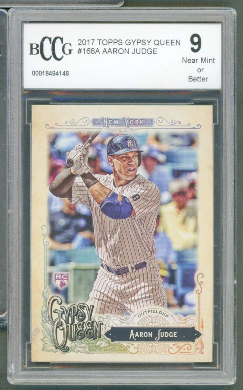 Aaron Judge Rookie Card 2017 Topps Gypsy Queen #168A BGS BCCG 9 Image 1