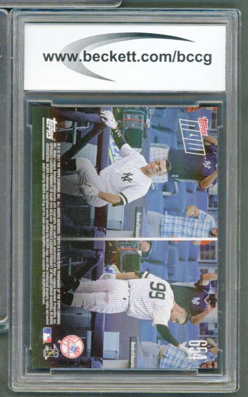 Aaron Judge Rookie Card 2017 Topps Now #654 BGS BCCG 10 Image 2