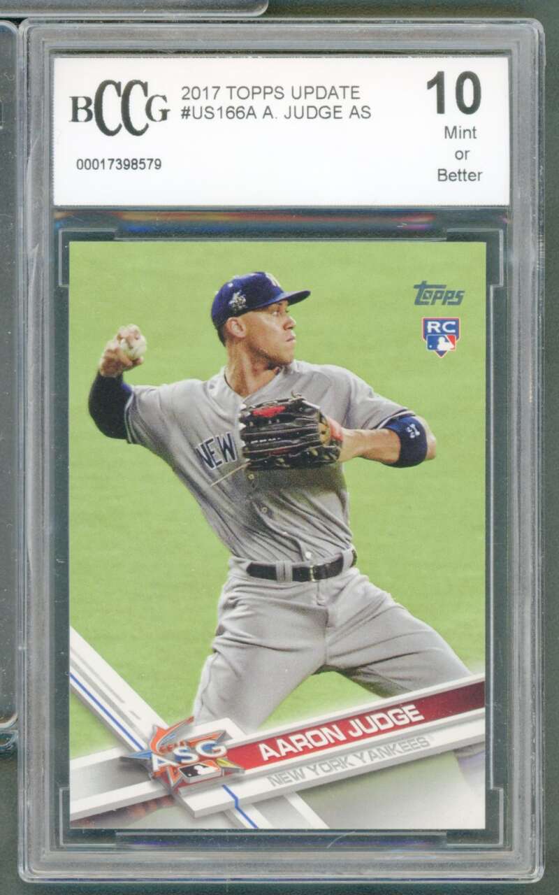 Aaron Judge Rookie Card 2017 Topps Update #US166A BGS BCCG 10 Image 1