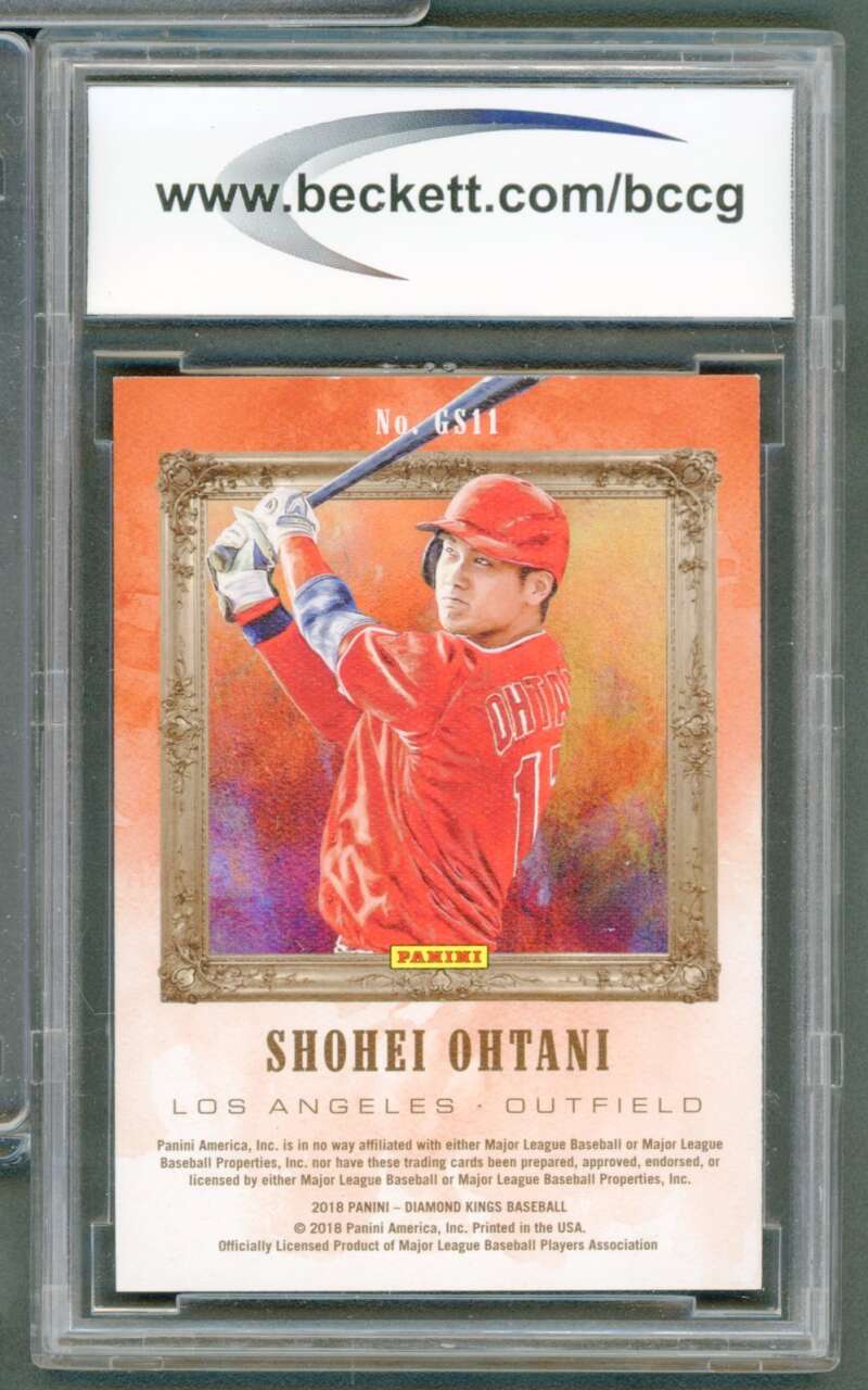Shohei Ohtani Rookie Card 2018 Panini Diamond Kings #11 BGS BCCG 10 Image 2