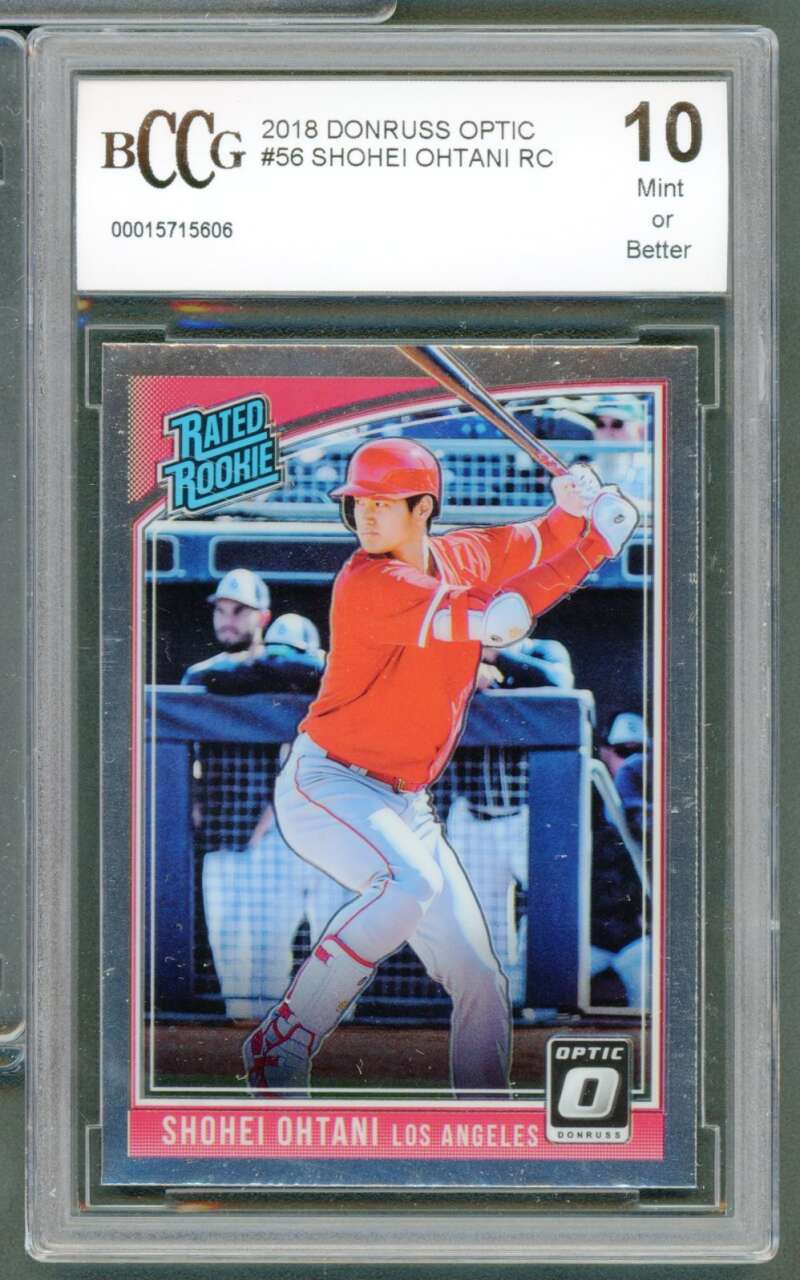 Shohei Ohtani Rookie Card 2018 Donruss Optic #56 BGS BCCG 10 Image 1