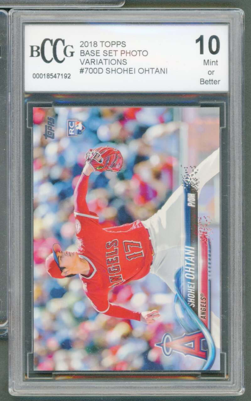 Shohei Ohtani Rookie Card 2018 Topps Base Photo Variations #700D BGS BCCG 10 Image 1