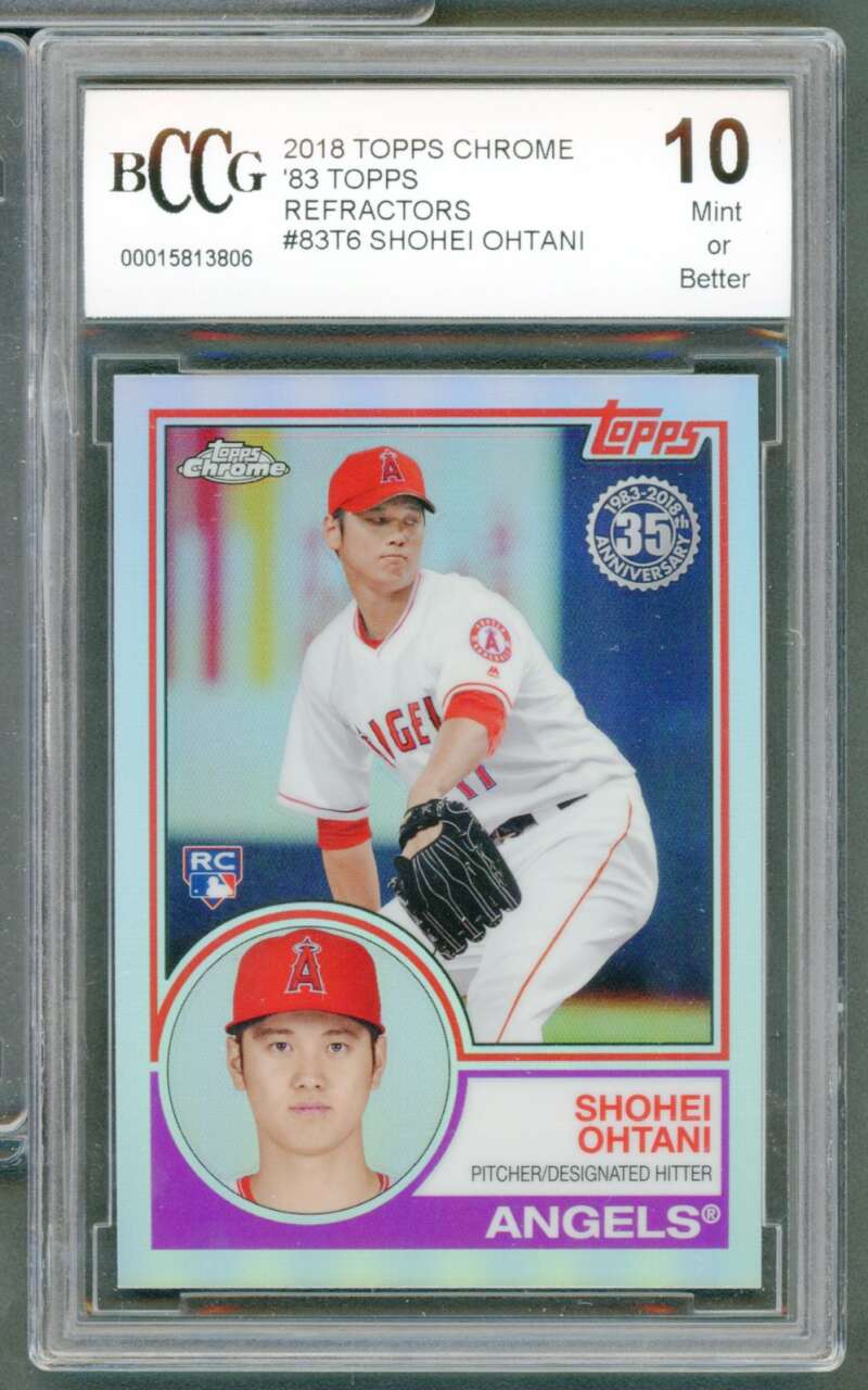 Shohei Ohtani Rookie Card 2018 Topps Chrome #83T6 BGS BCCG 10 Image 1