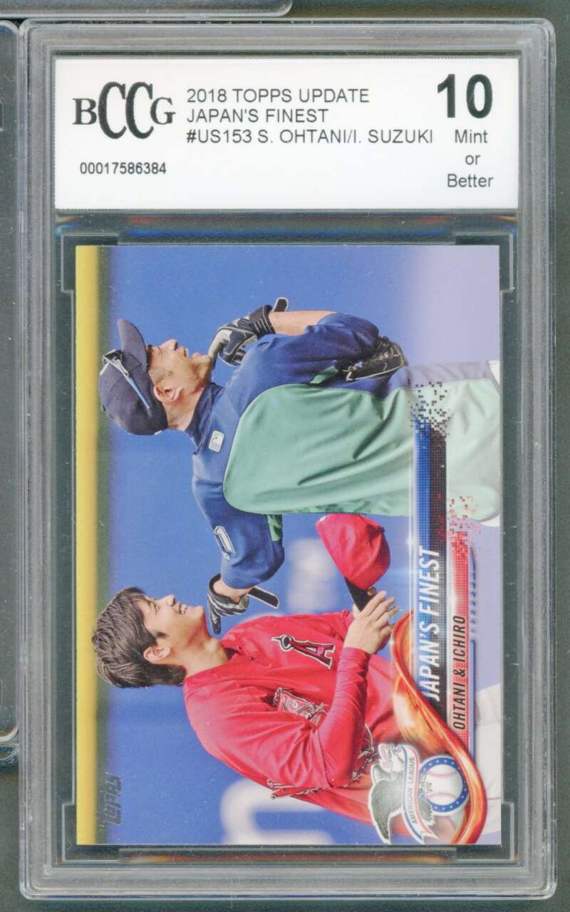Japan's Finest (Ohtani/Ichiro) Rookie Card 2018 Topps Update #US153 BGS BCCG 10 Image 1