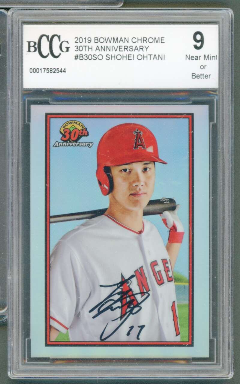 Shohei Ohtani Card 2019 Bowman Chrome #B30SO BGS BCCG 9 Image 1