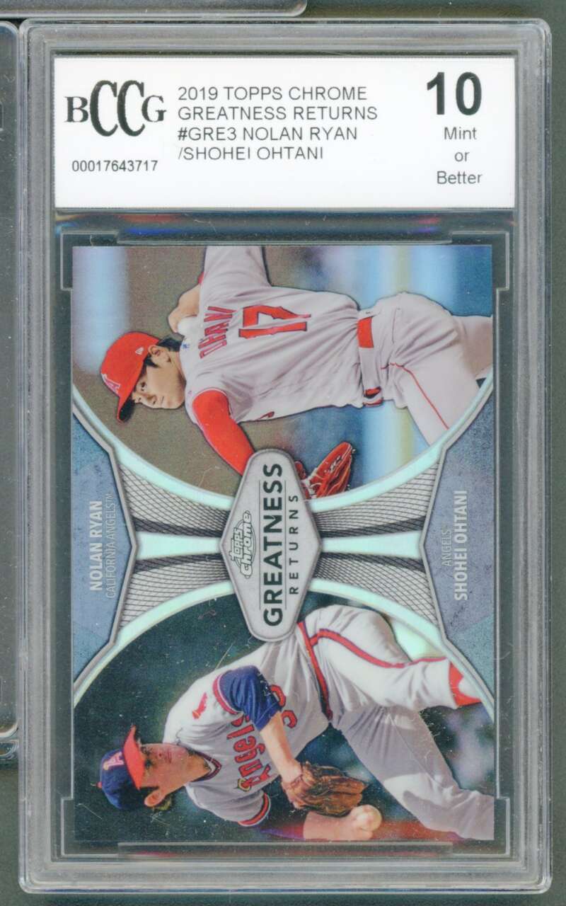 Shohei Ohtani Nolan Ryan 2019 Topps Chrome Greatness Returns #GRE3 BGS BCCG 10 Image 1