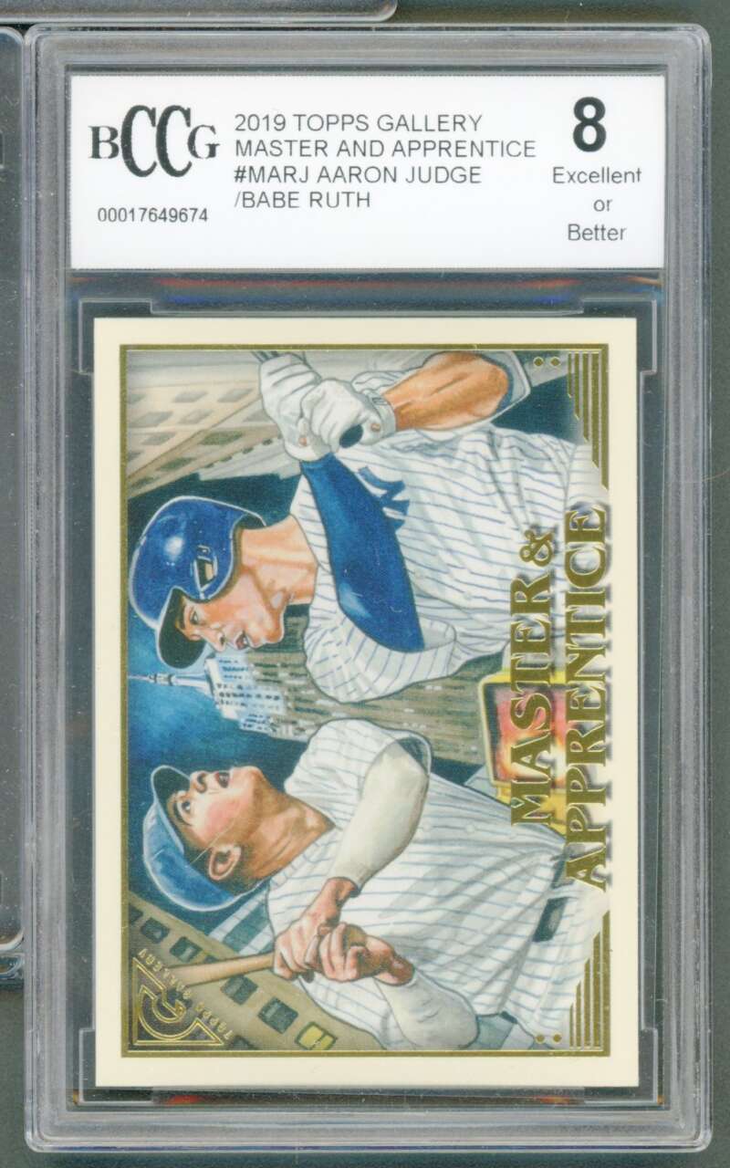 Aaron Judge / Babe Ruth Card 2019 Topps Gallery #Marj BGS BCCG 8 Image 1