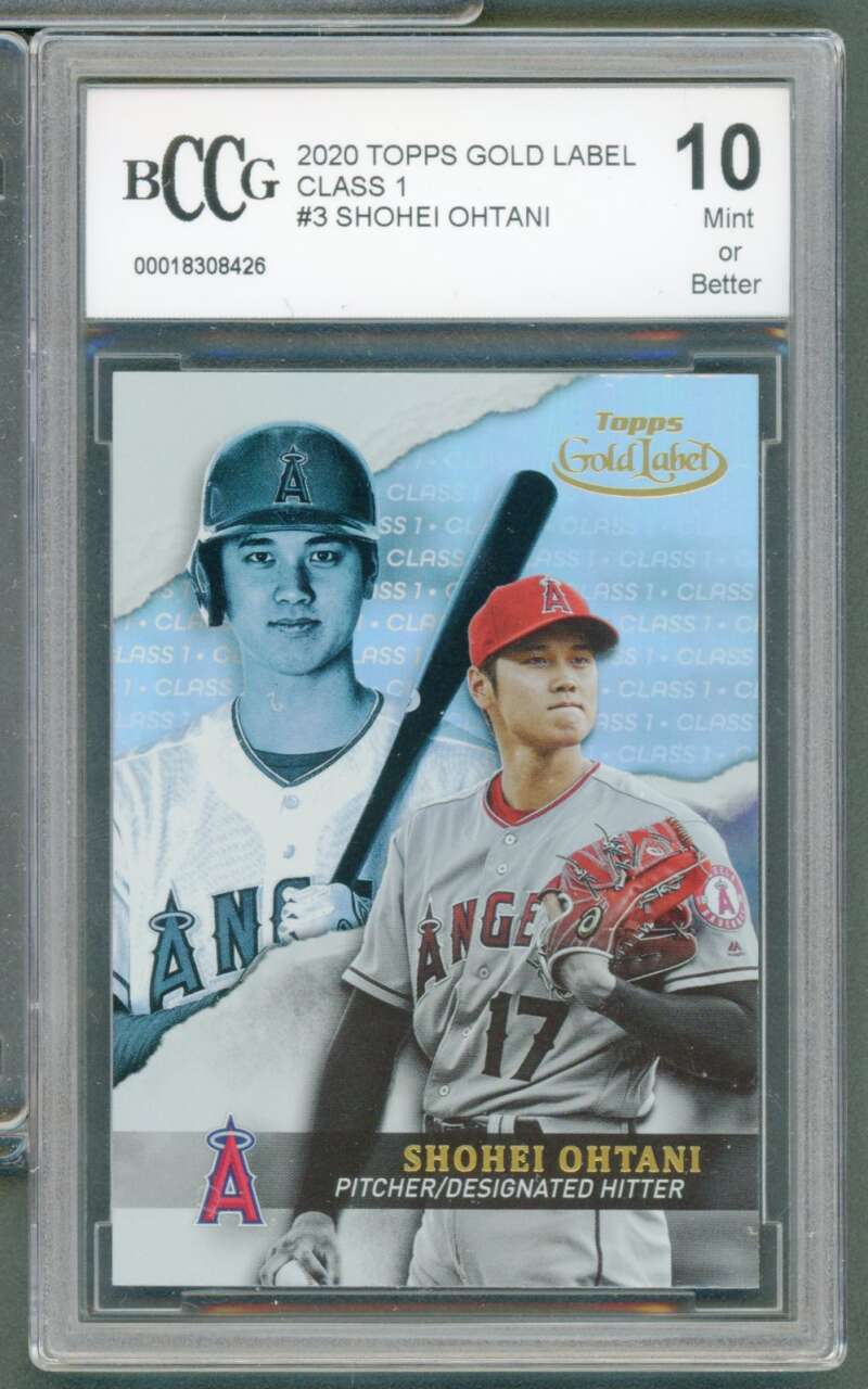 Shohei Ohtani Card 2020 Topps Gold Label Class 1 #3 BGS BCCG 10 Image 1