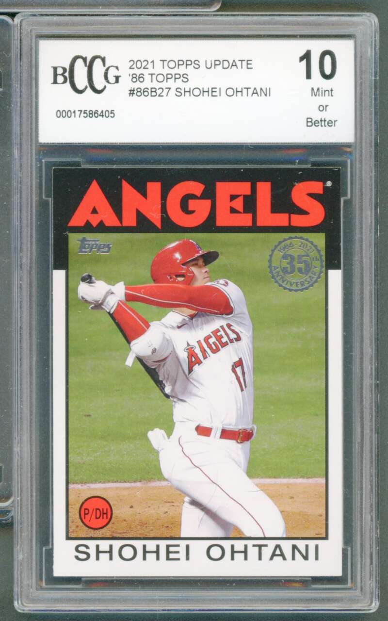 Shohei Ohtani Card 2021 Topps Update #86B27 BGS BCCG 10 Image 1