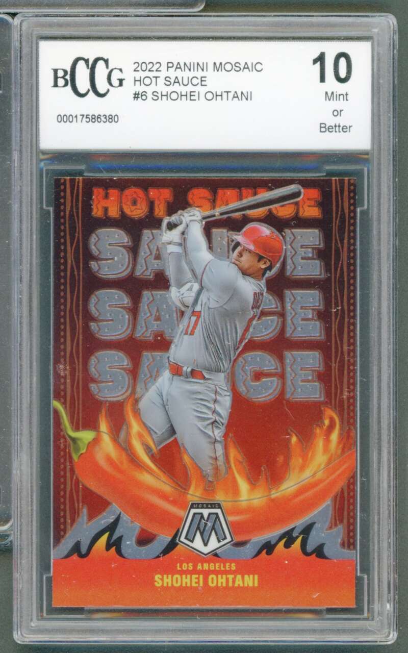 Shohei Ohtani Card 2022 Panini Mosaic Hot Sauce #6 BGS BCCG 10 Image 1