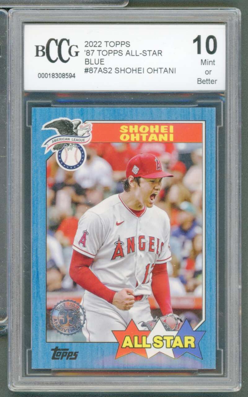 Shohei Ohtani Card 2022 Topps 87 All-Star Blue #87As2 BGS BCCG 10 Image 1