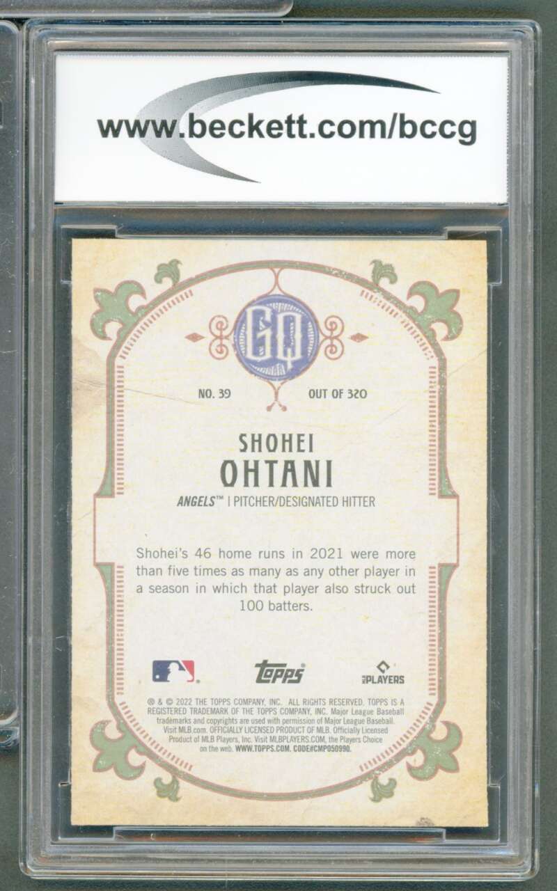 Shohei Ohtani Card 2022 Topps Gypsy Queen #39 BGS BCCG 10 Image 2