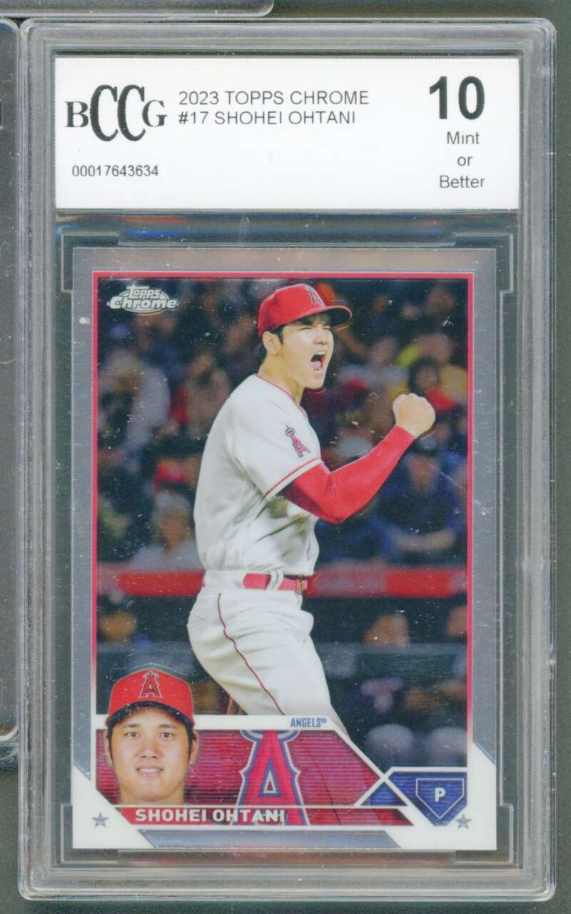 Shohei Ohtani Card 2023 Topps Chrome #17 BGS BCCG 10 Image 1