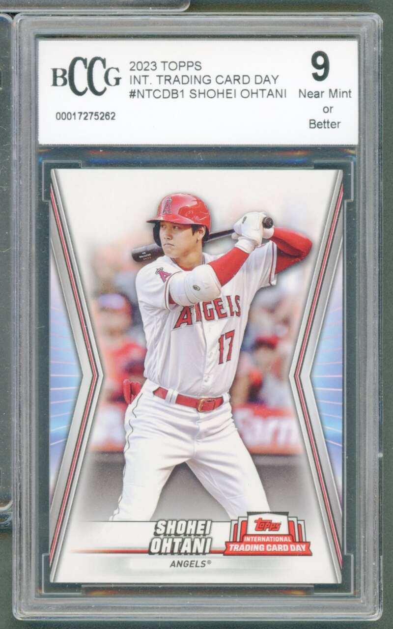 Shohei Ohtani Card 2023 Topps Int Trading Card Day #Ntcdb1 BGS BCCG 9 Image 1