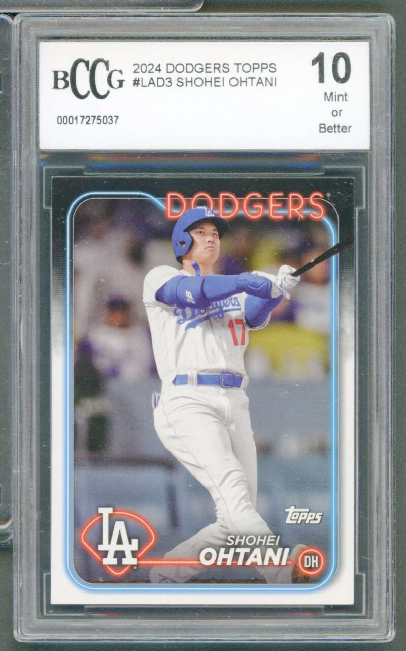 Shohei Ohtani Card Dodgers 2024 Topps #Lad3 BGS BCCG 10 Image 1
