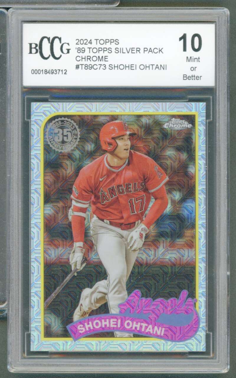 Shohei Ohtani Card 2024 Topps '89 Topps Silver Pack Chrome #T89C73 BGS BCCG 10 Image 1