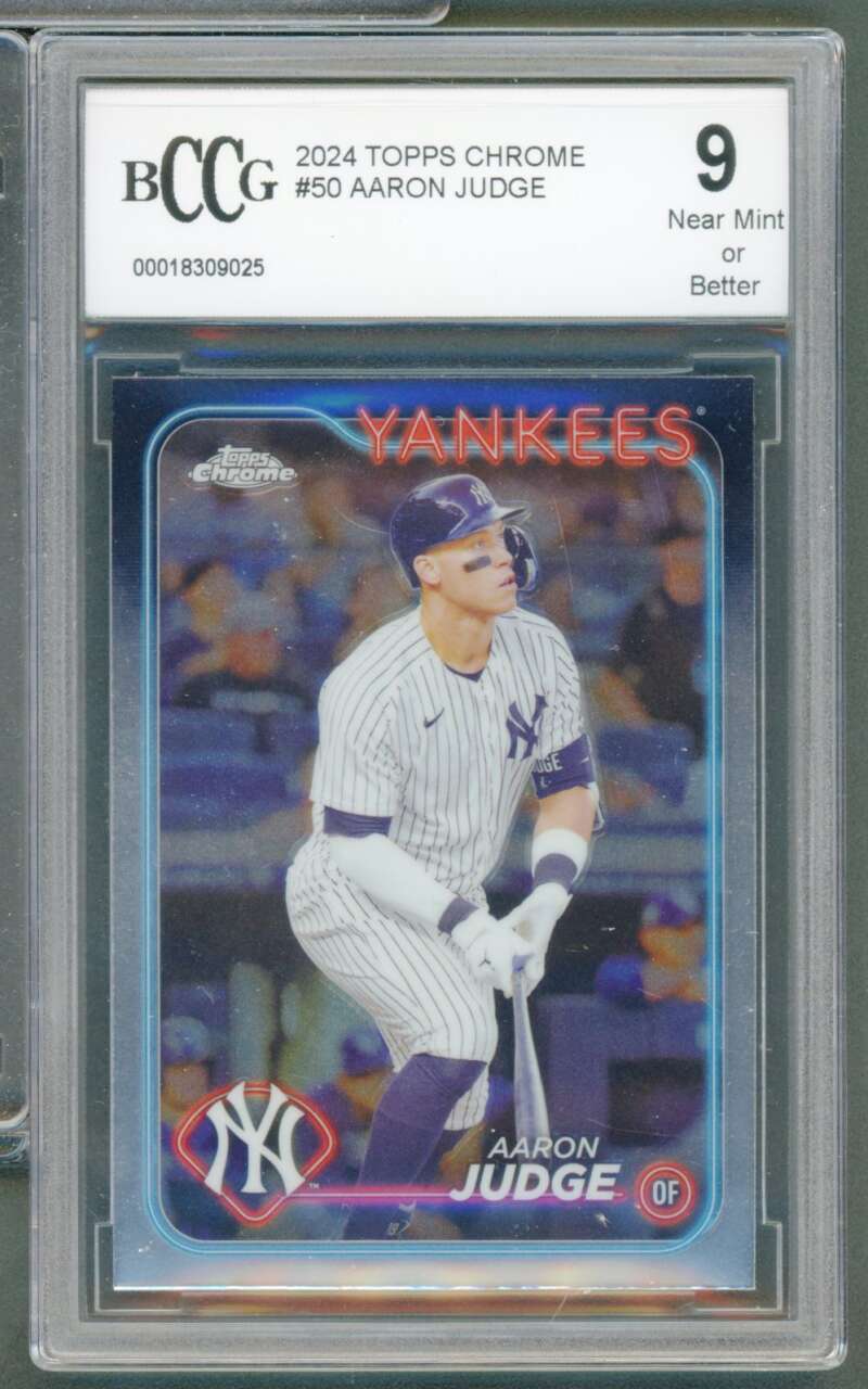 Aaron Judge Card 2024 Topps Chrome #50 BGS BCCG 9 Image 1
