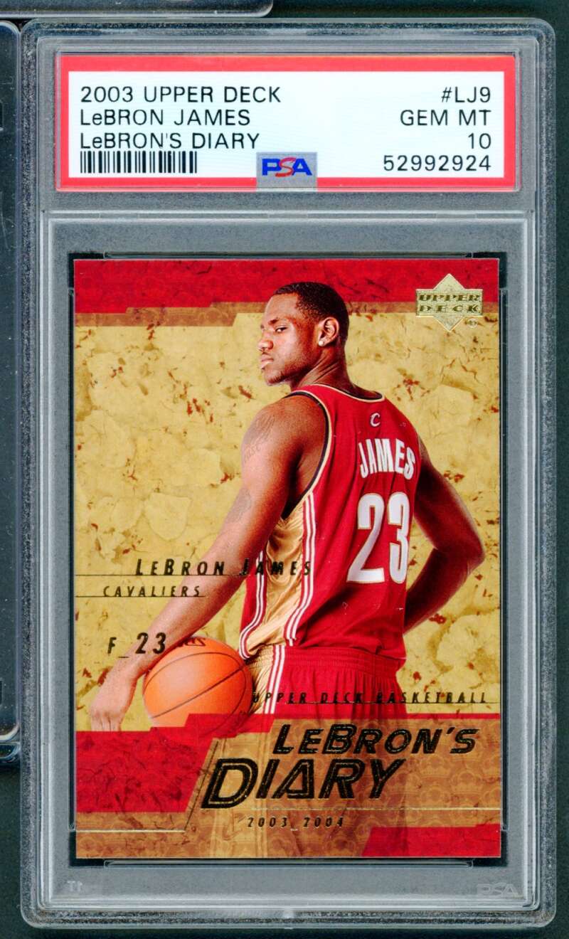 LeBron James Rookie Card 2003 Upper Deck Lebron's Diary #LJ9 PSA 10 Image 1