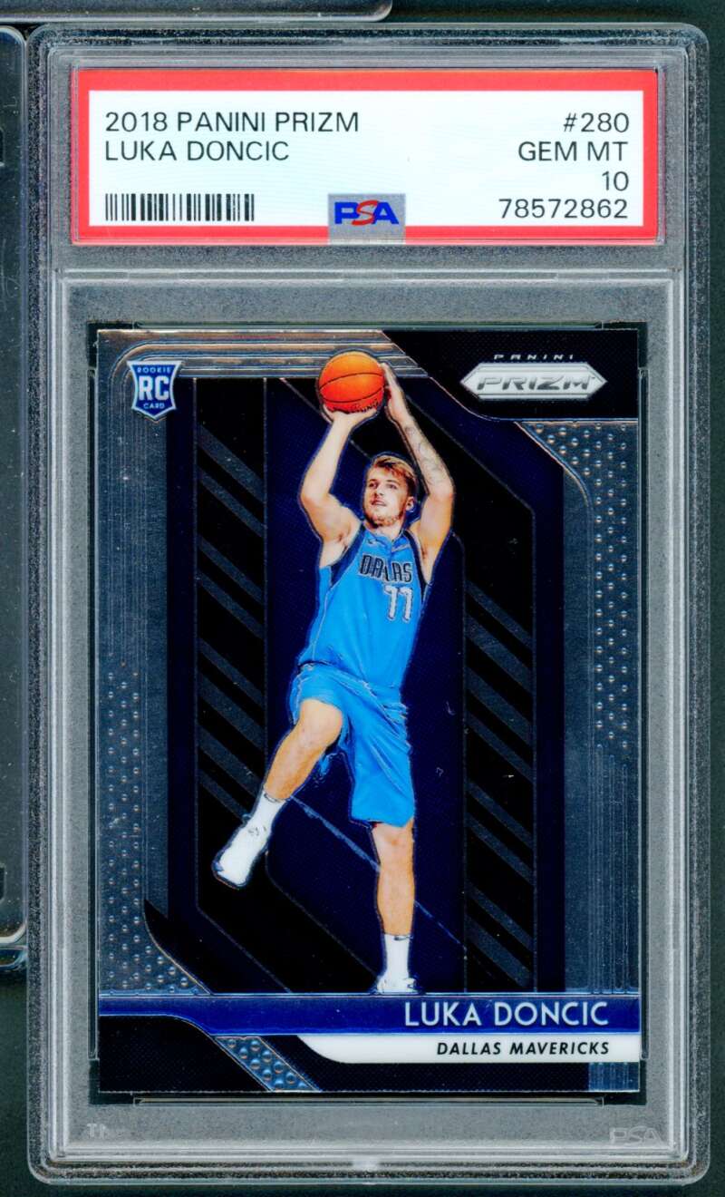 Luka Doncic Rookie Card 2018-19 Panini Prizm #280 PSA 10 Image 1