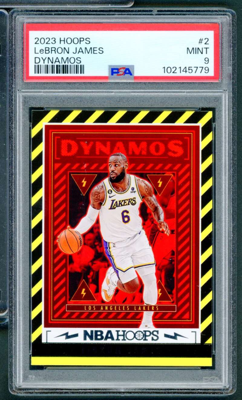 LeBron James Card 2022-23 Hoops Dynamos #2 PSA 9 Image 1