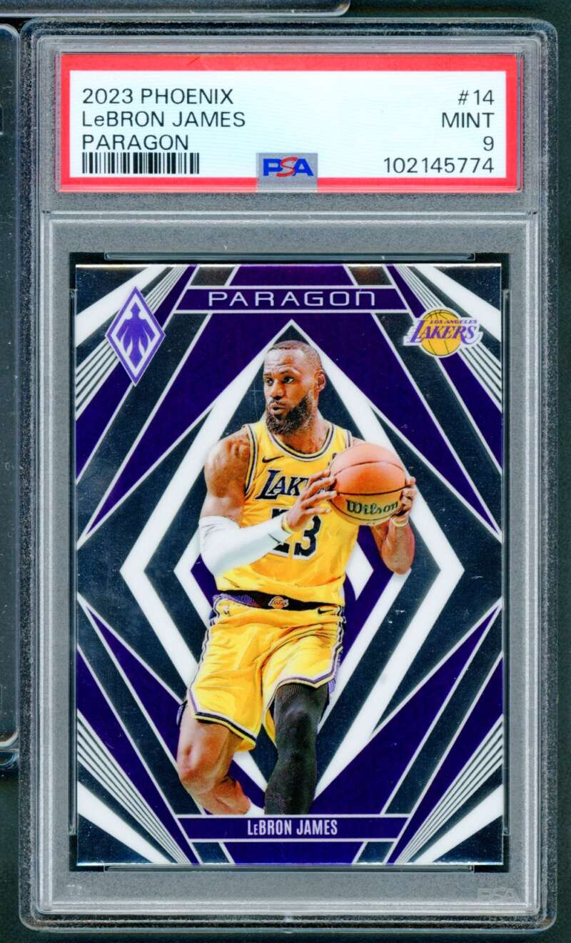LeBron James Card 2023-24 Phoenix Paragon #14 PSA 9 Image 1