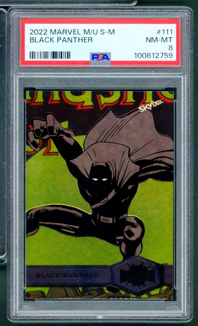 Black Panther Card 2022 Marvel M/U S-M #111 PSA 8 Image 1