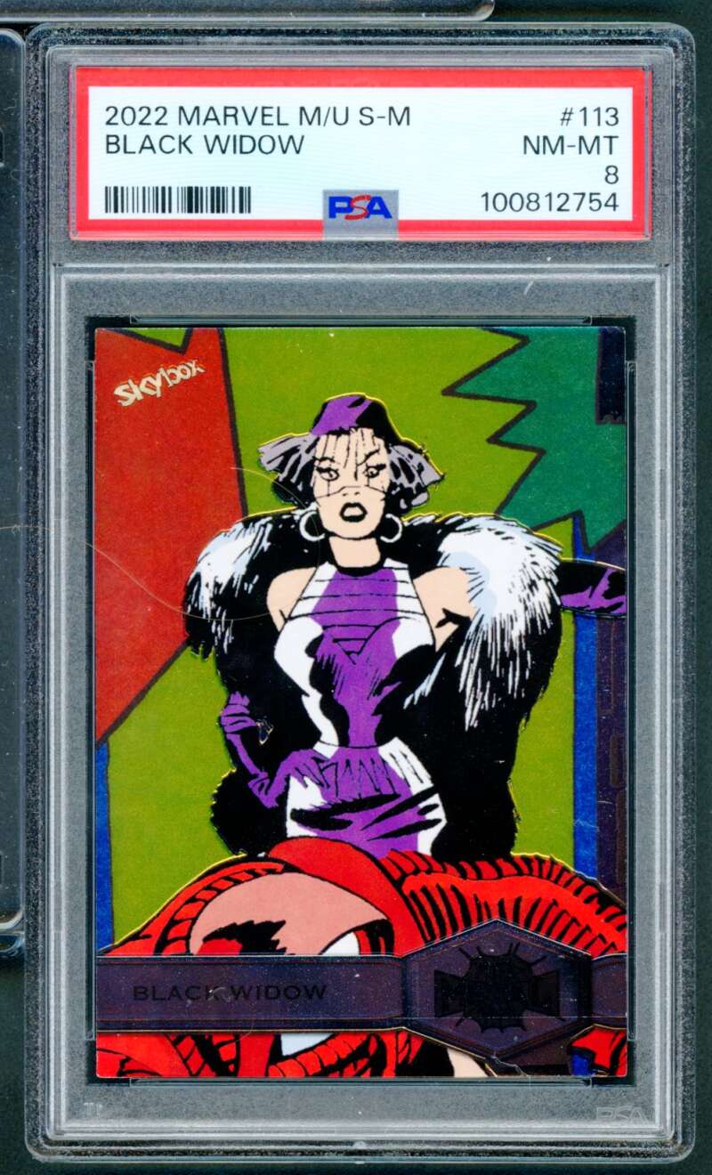 Black Widow Card 2022 Marvel M/U S-M #113 PSA 8 Image 1