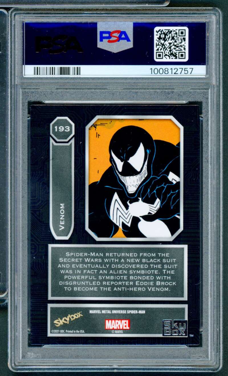 Venom Card 2022 Marvel M/U S-M #193 PSA 9 Image 2