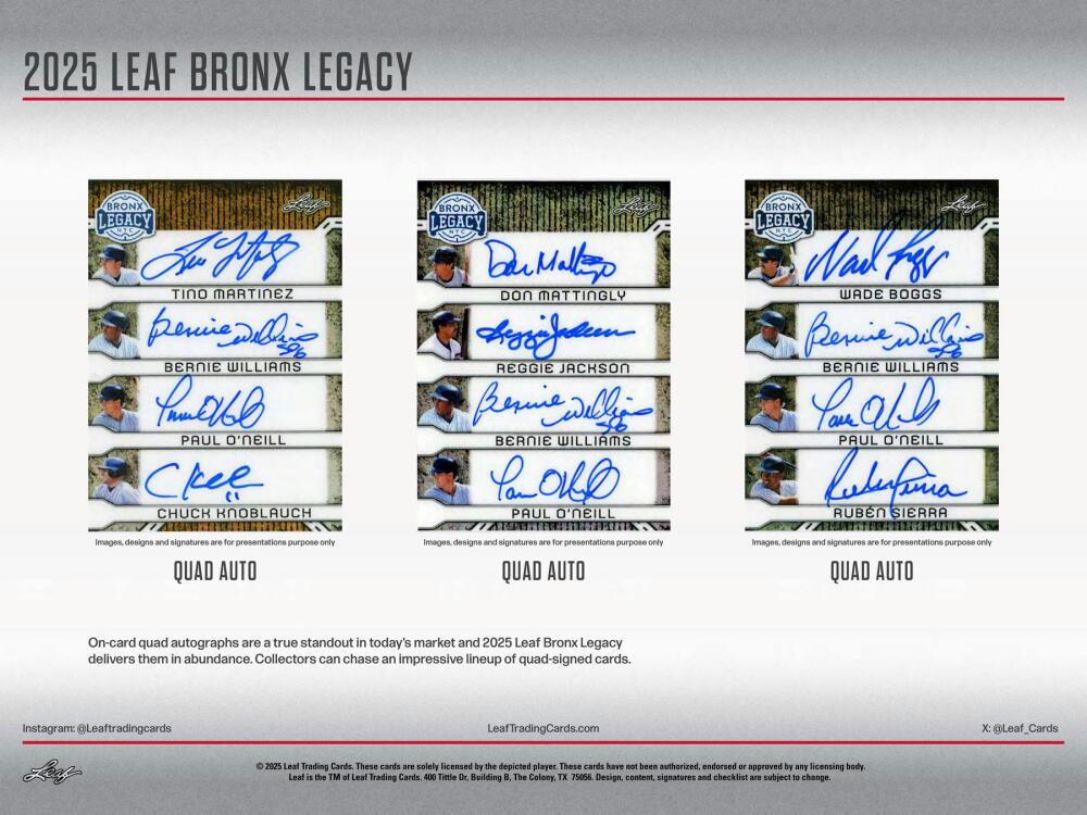 2025 Leaf Bronx Legacy Baseball Hobby Box Image 4