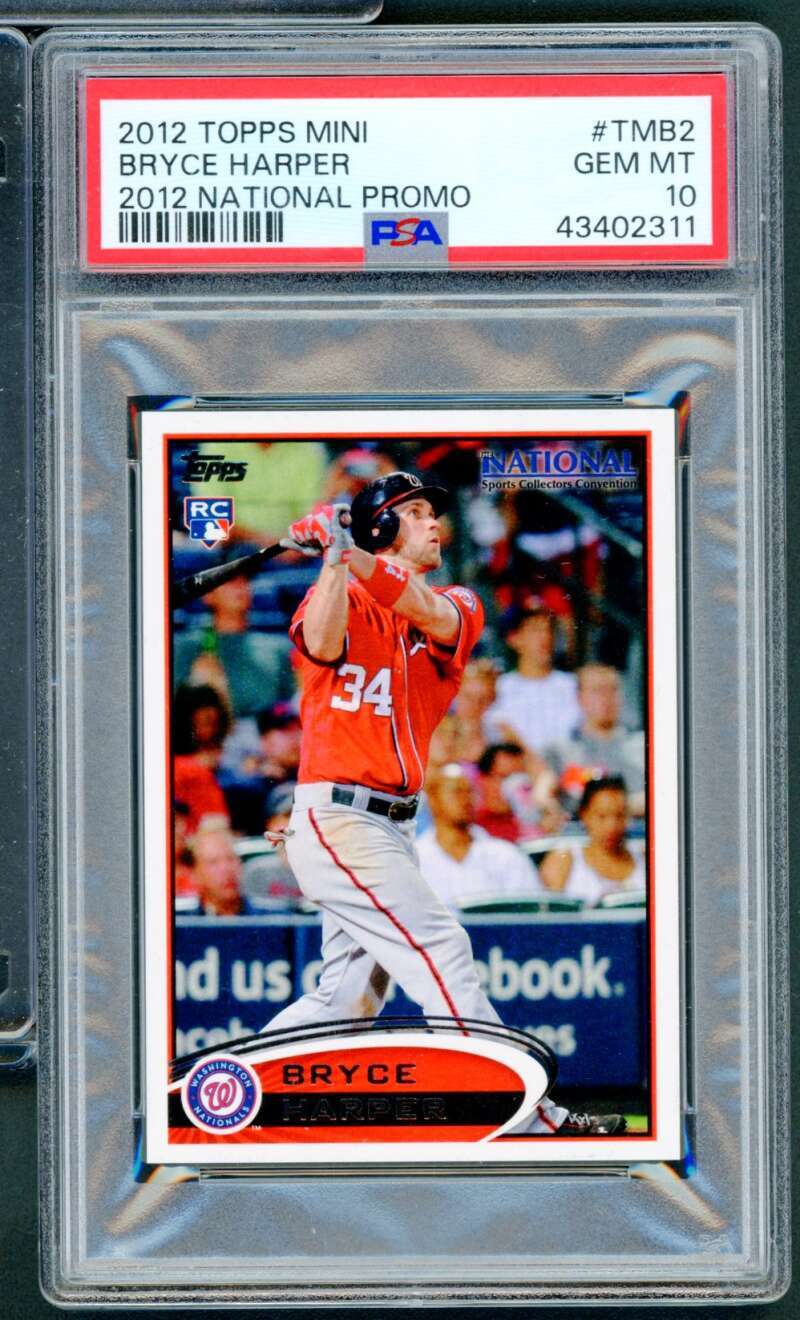 Bryce Harper Rookie Card 2012 Topps Mini 2012 National Promo #TMB2 PSA 10 Image 1