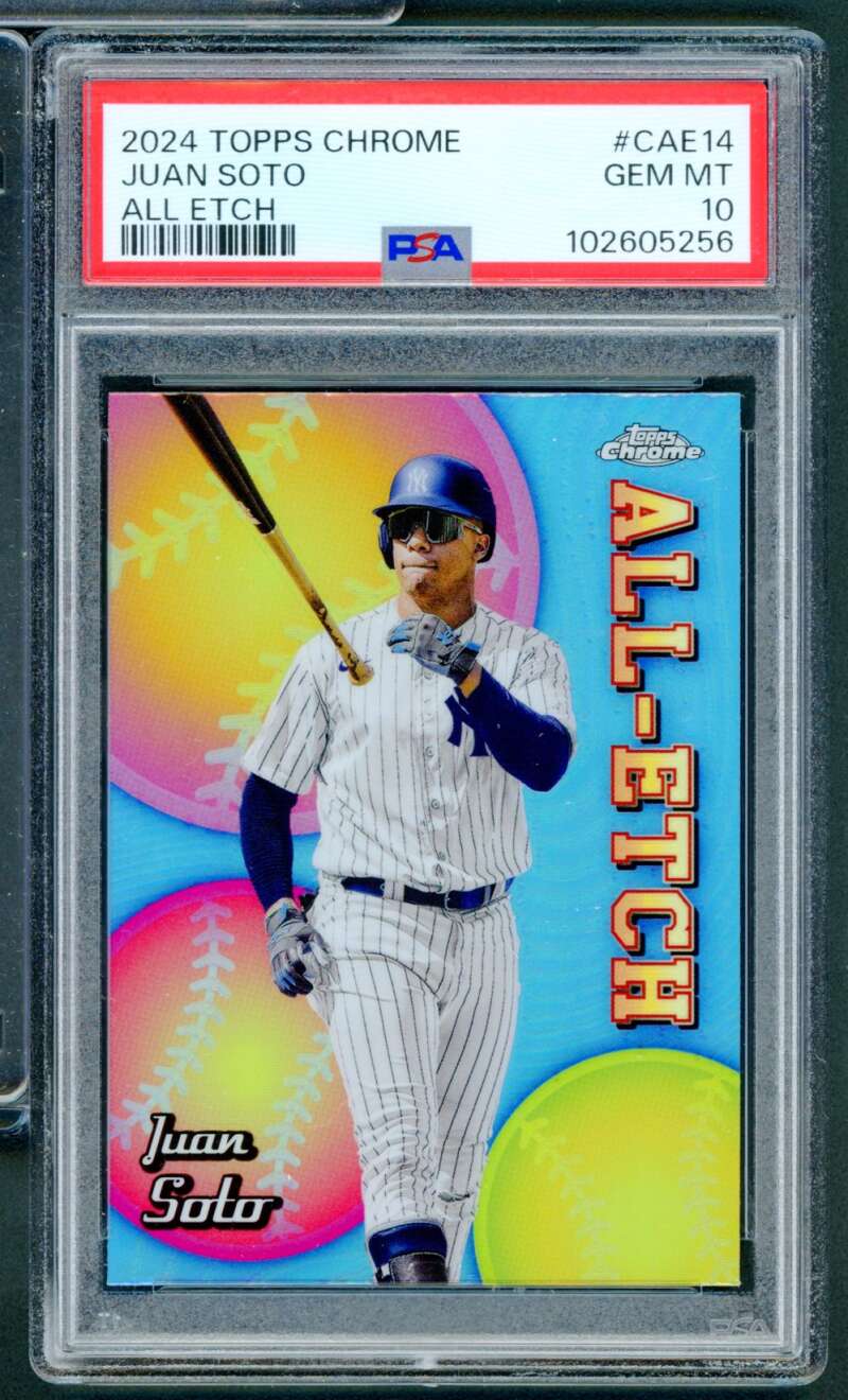 Juan Soto Card 2024 Topps Chrome All Etch #Cae14 PSA 10 Image 1