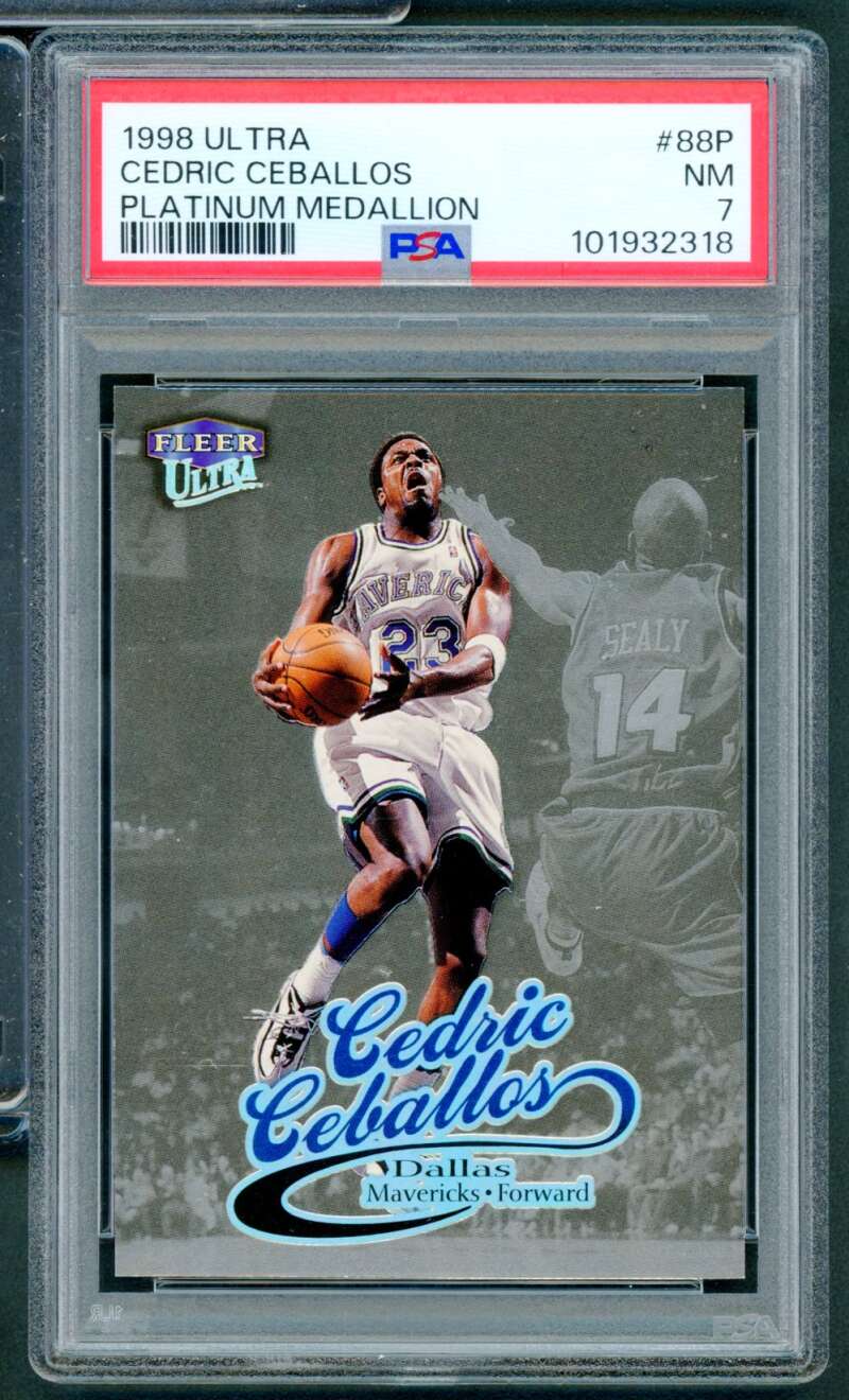 Cedric Ceballos Card 1998-99 Ultra Platinum Medallion #88P PSA 7 Image 1